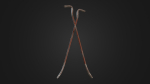 Old worn crowbar