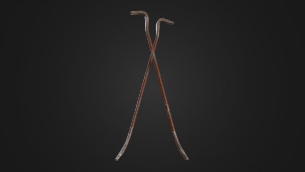 Old worn crowbar