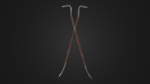 Old worn crowbar