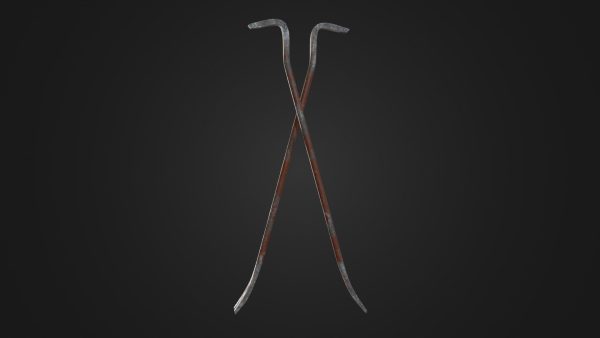 Old worn crowbar