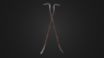 Old worn crowbar