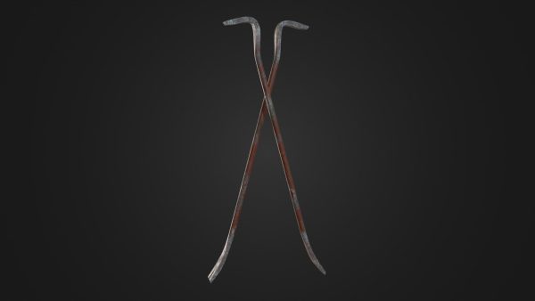 Old worn crowbar