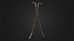 Old worn crowbar
