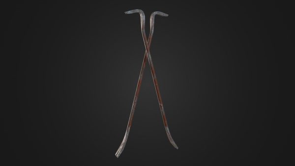 Old worn crowbar
