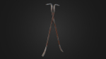 Old worn crowbar