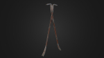 Old worn crowbar