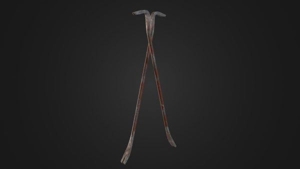 Old worn crowbar