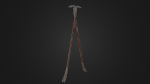 Old worn crowbar
