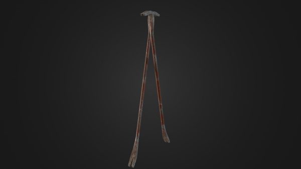 Old worn crowbar