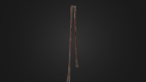 Old worn crowbar