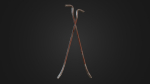 Old worn crowbar