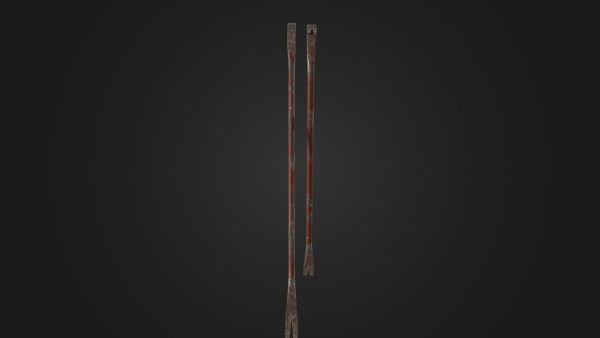 Old worn crowbar