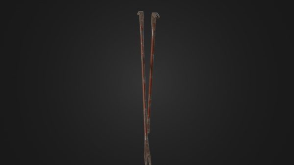Old worn crowbar
