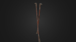 Old worn crowbar