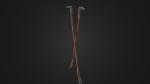 Old worn crowbar