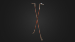 Old worn crowbar