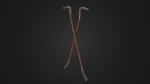 Old worn crowbar