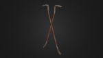 Old worn crowbar