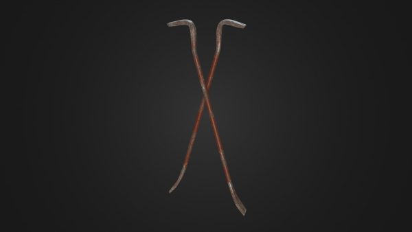 Old worn crowbar