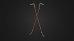 Old worn crowbar