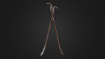 Old worn crowbar