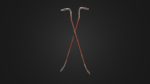 Old worn crowbar