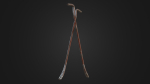Old worn crowbar