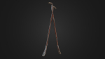 Old worn crowbar