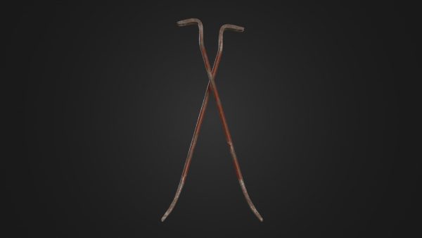 Old worn crowbar
