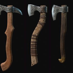 Onehanded Nordic battle axes