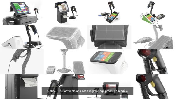 Online POS terminals and cash register equipment