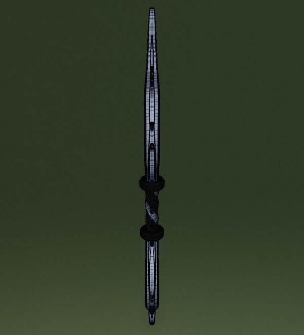 Ornament bow 3D model for game