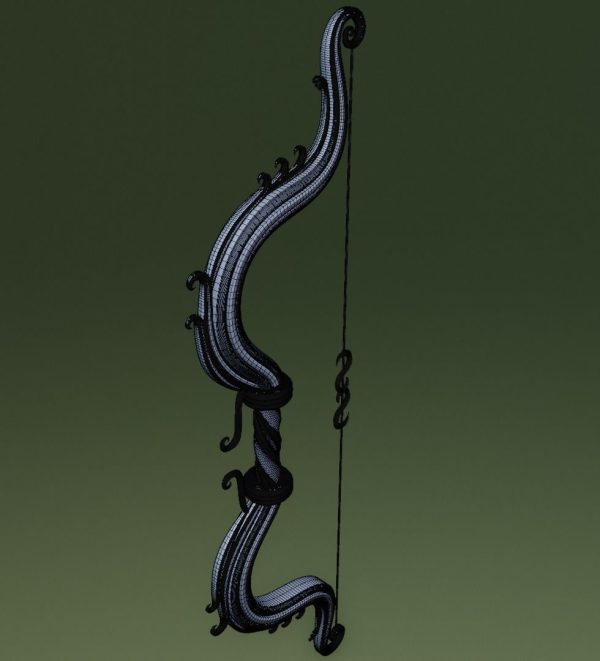 Ornament bow 3D model for game