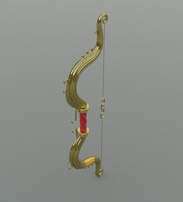 Ornament bow 3D model for game