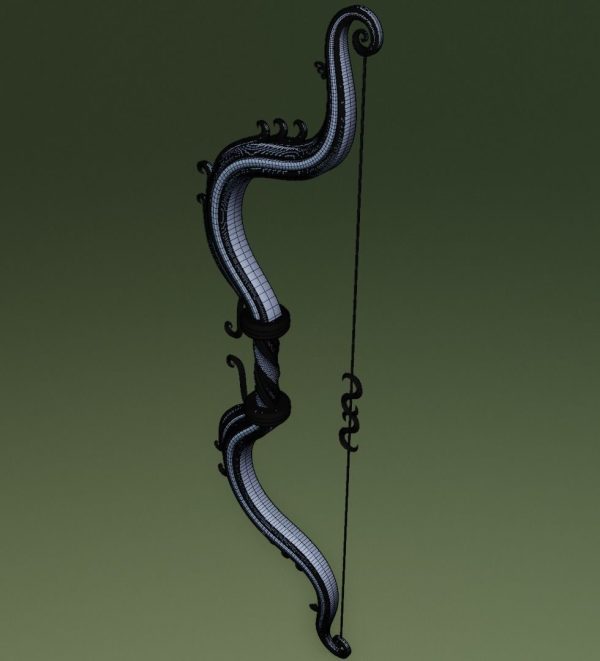 Ornament bow 3D model for game