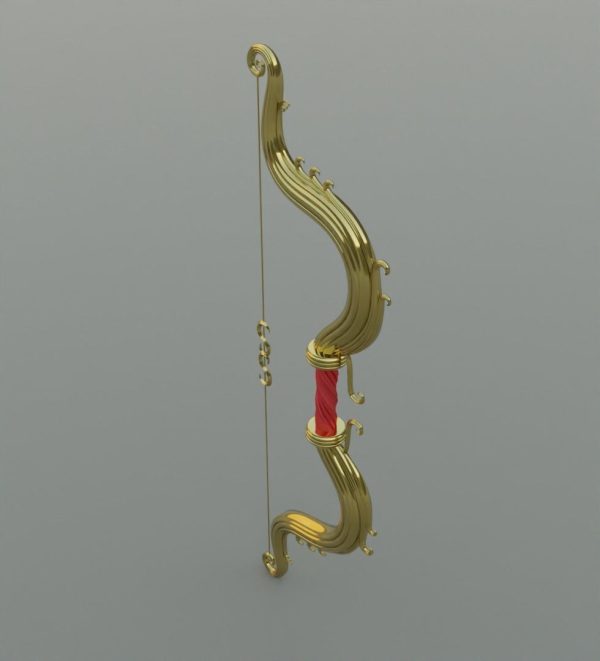 Ornament bow 3D model for game