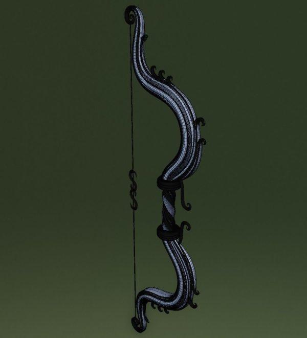 Ornament bow 3D model for game