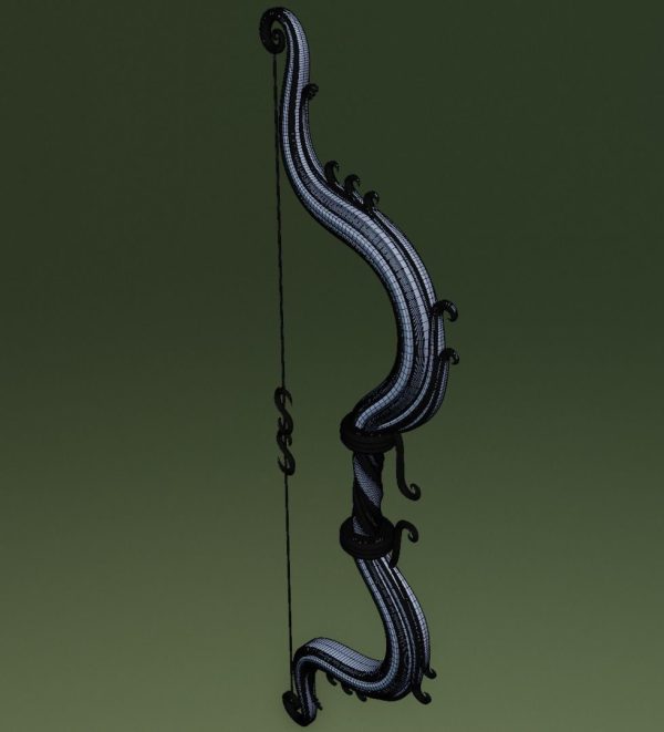 Ornament bow 3D model for game