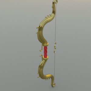 Ornament bow 3D model for game