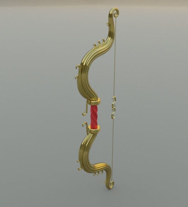 Ornament bow 3D model for game