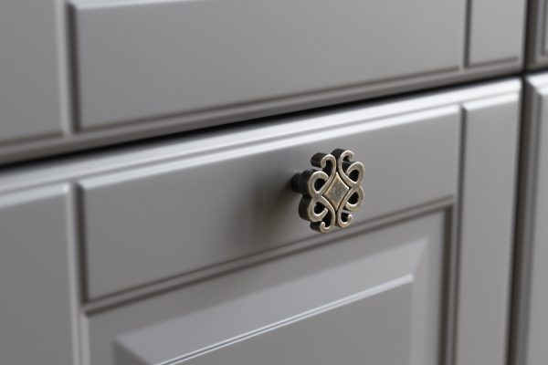 Ornate knob furniture handle