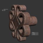 Ornate knob furniture handle