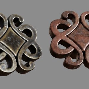 Ornate knob furniture handle