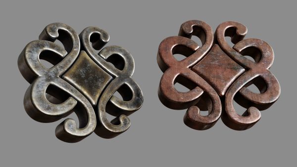 Ornate knob furniture handle