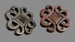 Ornate knob furniture handle