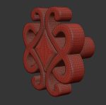 Ornate knob furniture handle