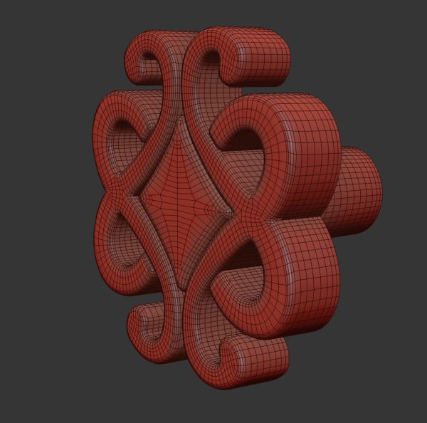 Ornate knob furniture handle