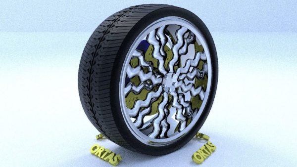 ORTAS CAR RIM 11 GAME READY RIM TIRE AND DISC
