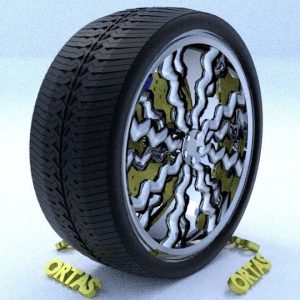 ORTAS CAR RIM 11 GAME READY RIM TIRE AND DISC