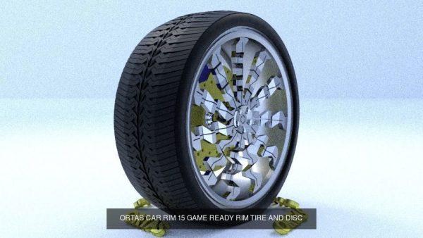 ORTAS CAR RIM 15 AND 16 GAME READY RIM TIRE AND DISC
